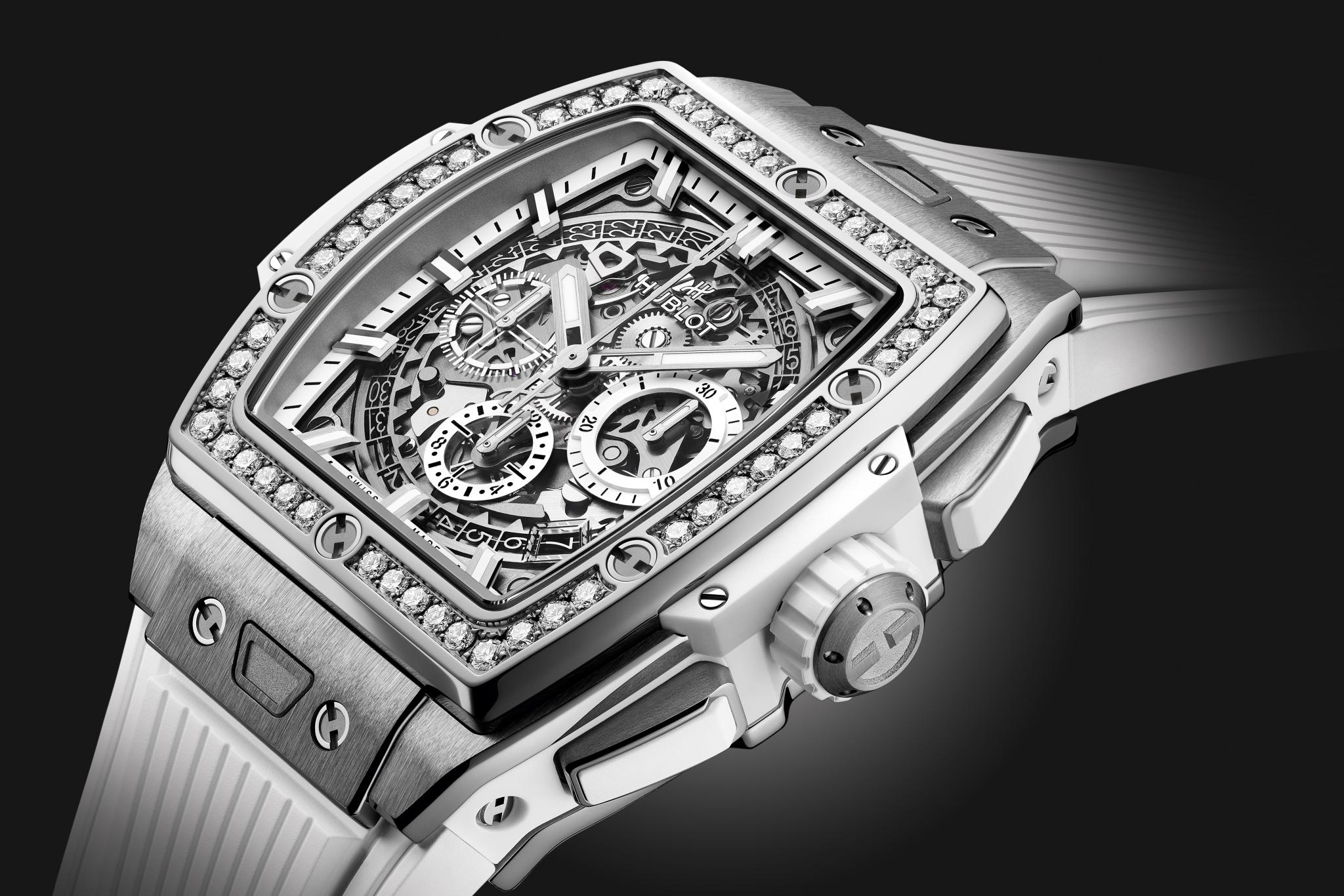 Men's watch / unisex  HUBLOT, Spirit of Big Bang Titanium White Diamonds / 42mm, SKU: 642.NE.2010.RW.1204 | watchphilosophy.co.uk