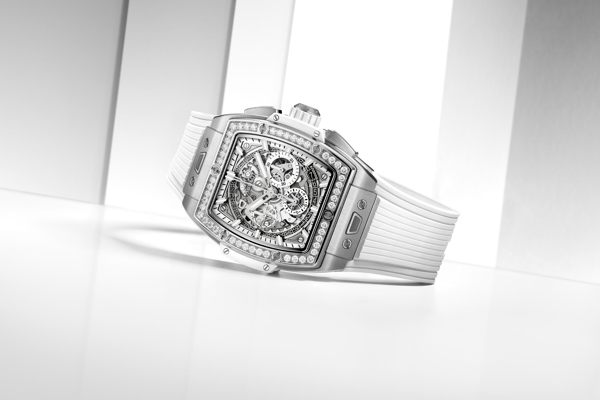 Men's watch / unisex  HUBLOT, Spirit of Big Bang Titanium White Diamonds / 42mm, SKU: 642.NE.2010.RW.1204 | watchphilosophy.co.uk