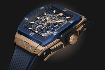 Men's watch / unisex  HUBLOT, Spirit Of Big Bang King Gold Blue Ceramic / 42mm, SKU: 642.OL.7180.RX | watchphilosophy.co.uk