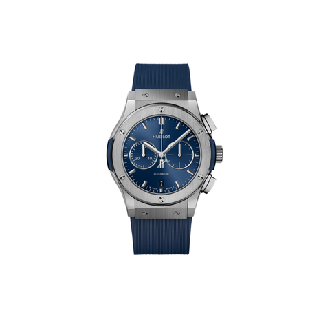 Men's watch / unisex  HUBLOT, Classic Fusion Chronograph Titanium Blue / 42mm, SKU: 541.NX.7170.RX | watchphilosophy.co.uk