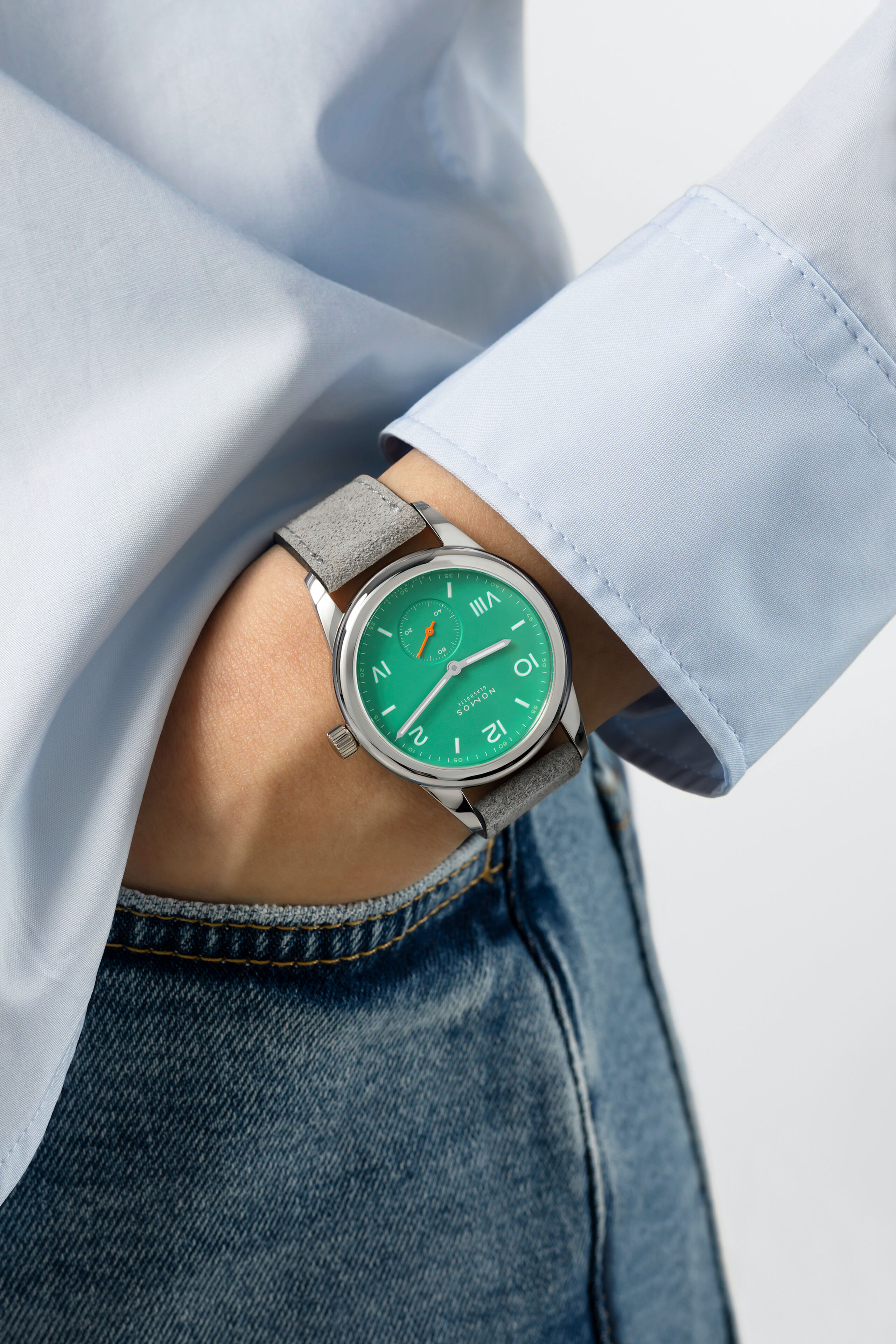 Men's watch / unisex  NOMOS GLASHÜTTE, Club Campus Electric Green / 36mm, SKU: 715.GB | watchphilosophy.co.uk