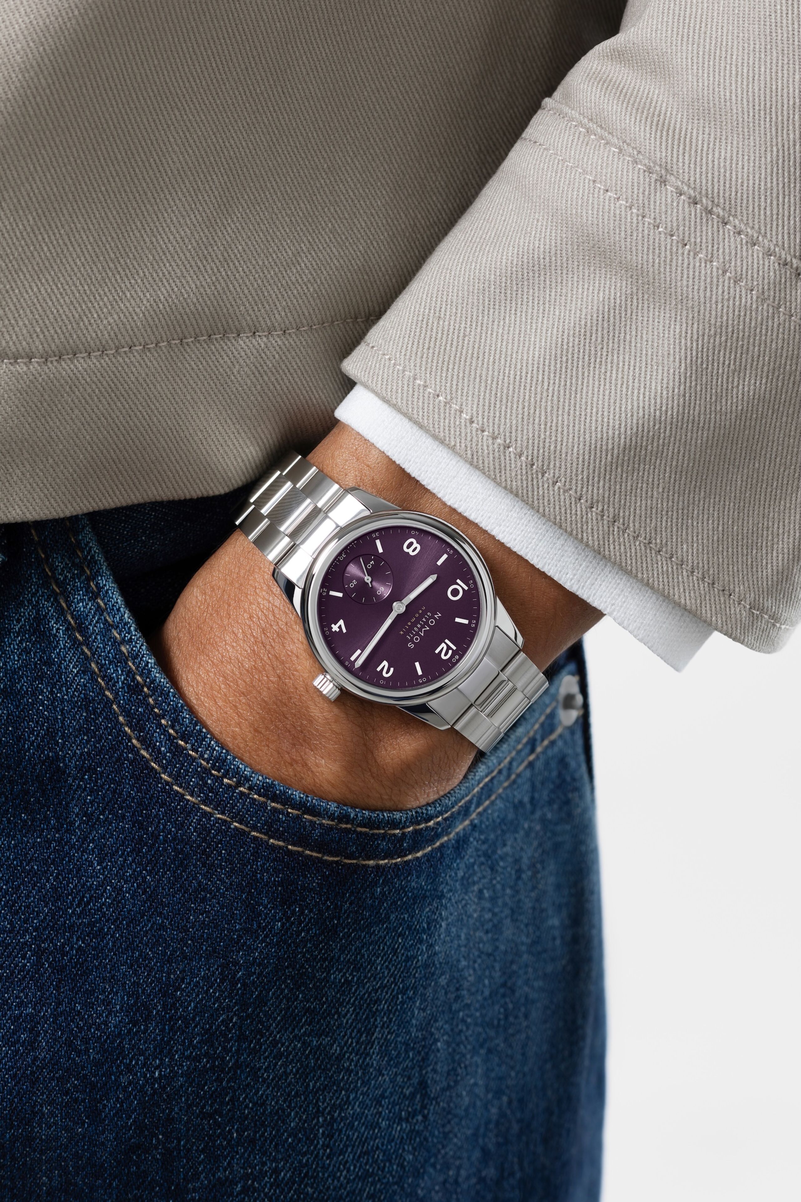 Ladies' watch  NOMOS GLASHÜTTE, Club Sport Neomatik 34 Purple / 34mm, SKU: 757.SB | watchphilosophy.co.uk