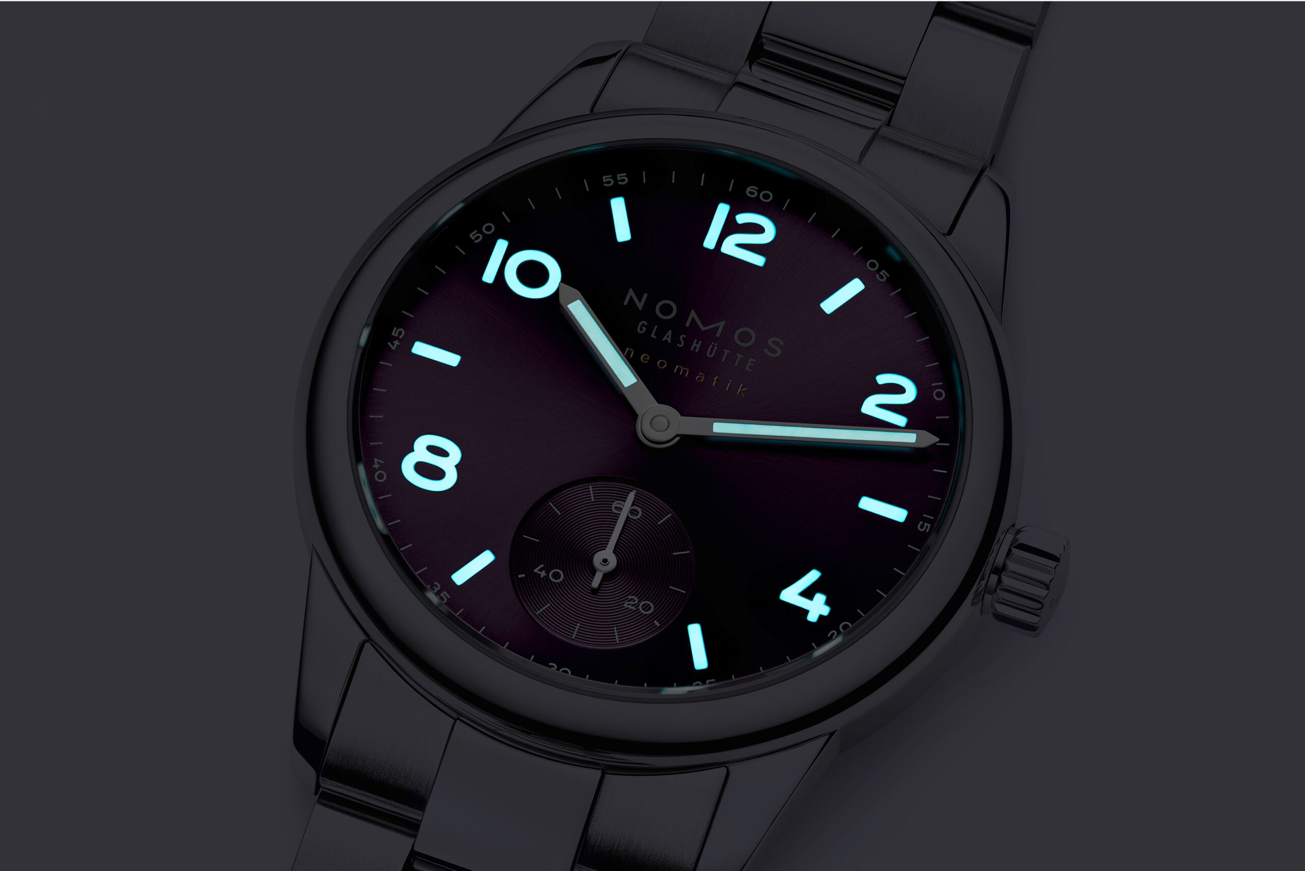 Ladies' watch  NOMOS GLASHÜTTE, Club Sport Neomatik 34 Purple / 34mm, SKU: 757 | watchphilosophy.co.uk