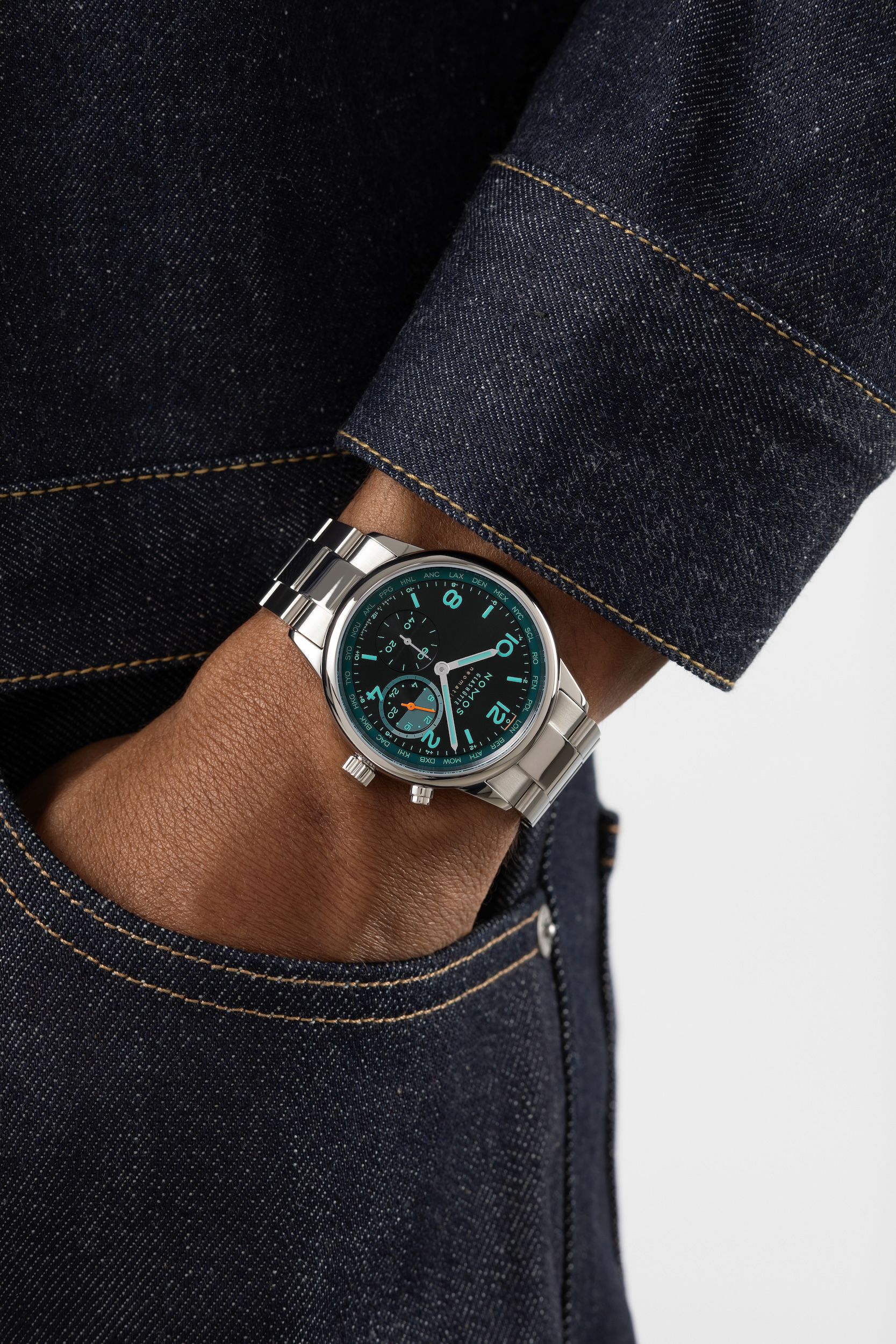 Men's watch / unisex  NOMOS GLASHÜTTE, Club Sport Neomatik Worldtimer Trace / 40mm, SKU: 790.S7 | watchphilosophy.co.uk