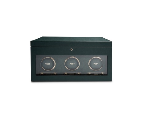  WOLF 1834, British Racing Triple Watch Winder With Storage, SKU: 792341 | watchphilosophy.co.uk