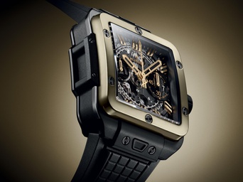 Men's watch / unisex  HUBLOT, Square Bang Unico Ceramic Magic Gold / 42mm, SKU: 821.CM.0130.RX | watchphilosophy.co.uk