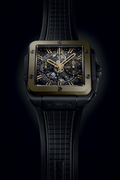 Men's watch / unisex  HUBLOT, Square Bang Unico Ceramic Magic Gold / 42mm, SKU: 821.CM.0130.RX | watchphilosophy.co.uk