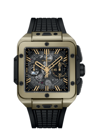 Men's watch / unisex  HUBLOT, Square Bang Unico Magic Gold / 42mm, SKU: 821.MX.0130.RX | watchphilosophy.co.uk