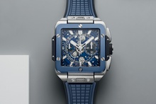 Men's watch / unisex  HUBLOT, Square Bang Unico Titanium Blue Ceramic / 42mm, SKU: 821.NL.5170.RX | watchphilosophy.co.uk