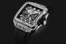 Men's watch / unisex  HUBLOT, Square Bang Unico Titanium Pave / 42mm, SKU: 821.NX.0170.RX.1604 | watchphilosophy.co.uk