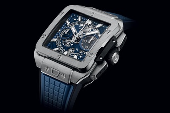 Men's watch / unisex  HUBLOT, Square Bang Unico Titanium Blue / 42mm, SKU: 821.NX.5170.RX | watchphilosophy.co.uk