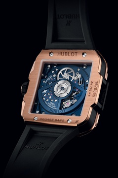 Men's watch / unisex  HUBLOT, Square Bang Unico King Gold Blue Ceramic / 42mm, SKU: 821.OL.5180.RX | watchphilosophy.co.uk