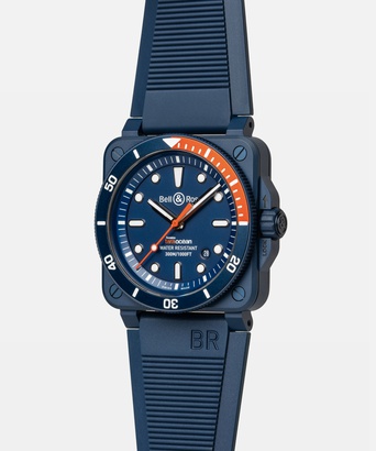 Men's watch / unisex  BELL & ROSS, BR 03 Diver Tara Limited Edition / 42mm, SKU: BR0392-D-TR-CE/SRB | watchphilosophy.co.uk