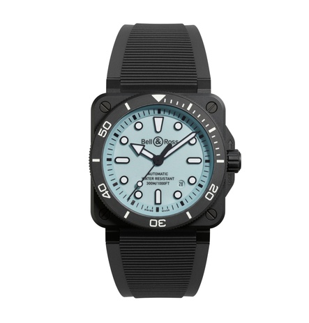 Men's watch / unisex  BELL & ROSS, BR-03 Diver Black Full Lum Ceramic / 42mm, SKU: BR03A-D-LM-CE/SRB | watchphilosophy.co.uk