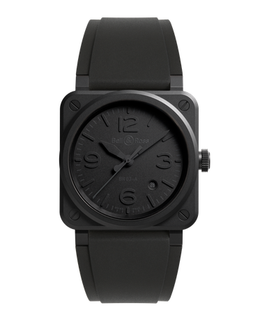 Men's watch / unisex  BELL & ROSS, BR 03 Phantom / 41mm, SKU: BR03A-PH-CE/SRB | watchphilosophy.co.uk