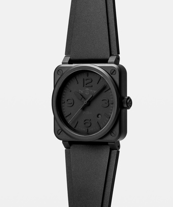 Men's watch / unisex  BELL & ROSS, BR 03 Phantom / 41mm, SKU: BR03A-PH-CE/SRB | watchphilosophy.co.uk