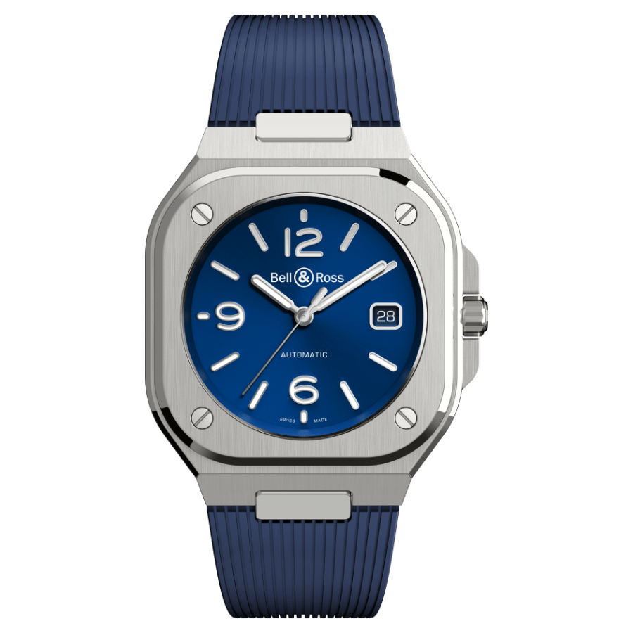 Men's watch / unisex  BELL & ROSS, BR 05 Blue Steel / 40mm, SKU: BR05A-BLU-ST/SRB | watchphilosophy.co.uk