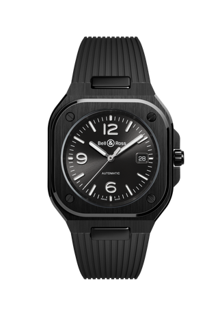 Men's watch / unisex  BELL & ROSS, BR 05 Black Ceramic / 41mm, SKU: BR05A-BL-CE/SRB | watchphilosophy.co.uk