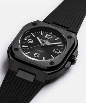 Men's watch / unisex  BELL & ROSS, BR 05 Black Ceramic / 41mm, SKU: BR05A-BL-CE/SRB | watchphilosophy.co.uk