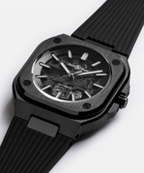 Men's watch / unisex  BELL & ROSS, BR 05 Skeleton Black Ceramic / 41mm, SKU: BR05A-BL-SK-CE/SRB | watchphilosophy.co.uk