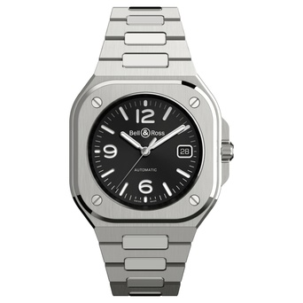 Men's watch / unisex  BELL & ROSS, BR 05 Black Steel / 40mm, SKU: BR05A-BL-ST/SST | watchphilosophy.co.uk