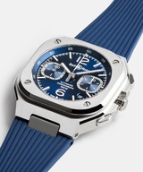 Men's watch / unisex  BELL & ROSS, BR 05 Chrono Blue Steel / 42mm, SKU: BR05C-BLU-ST/SRB | watchphilosophy.co.uk