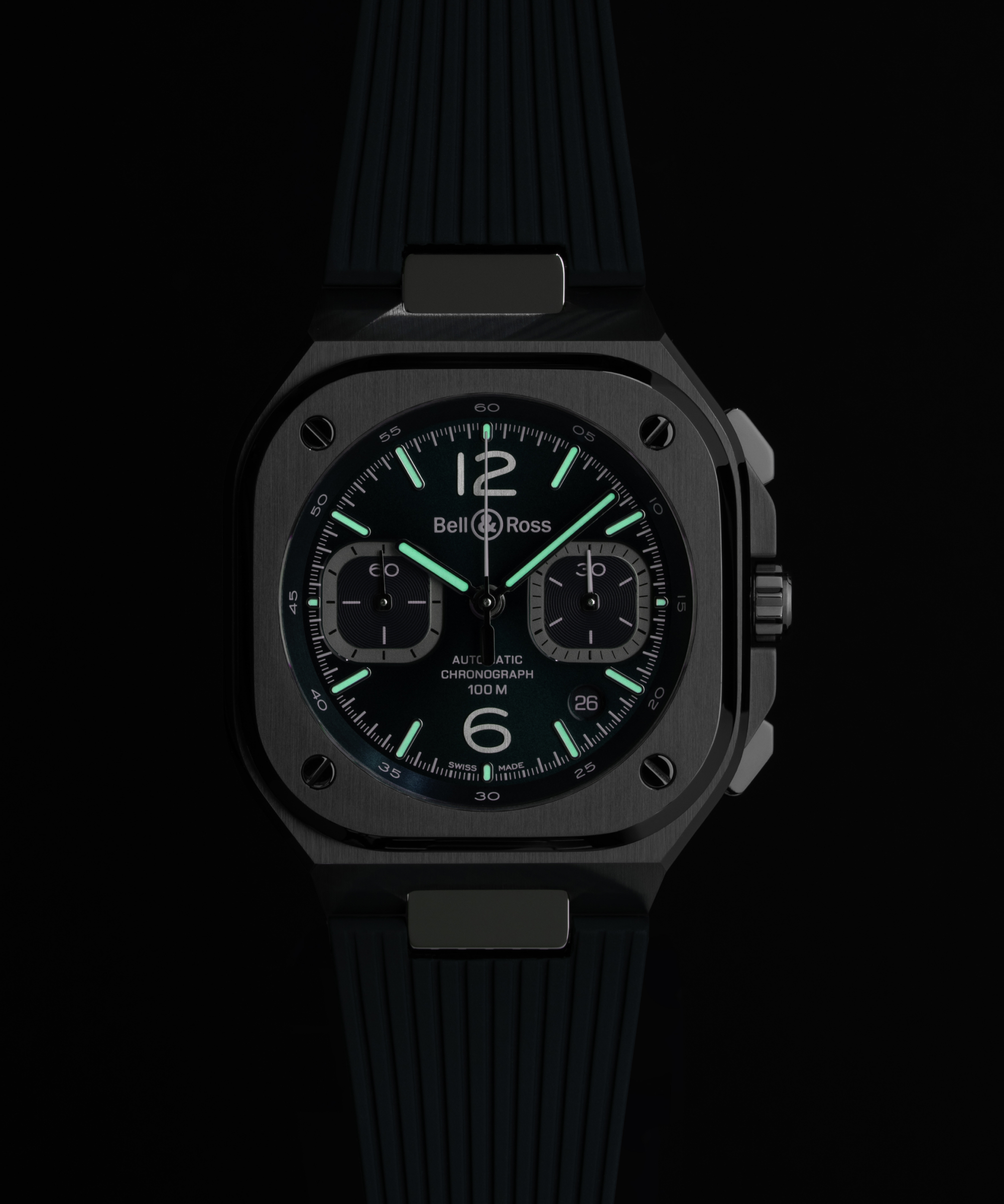 Men's watch / unisex  BELL & ROSS, BR 05 Chrono Blue Steel / 42mm, SKU: BR05C-BLU-ST/SRB | watchphilosophy.co.uk