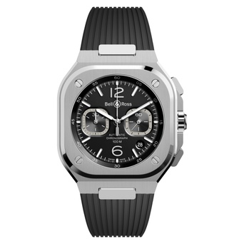 Men's watch / unisex  BELL & ROSS, BR 05 Chrono Black Steel / 42mm, SKU: BR05C-BLC-ST/SRB | watchphilosophy.co.uk