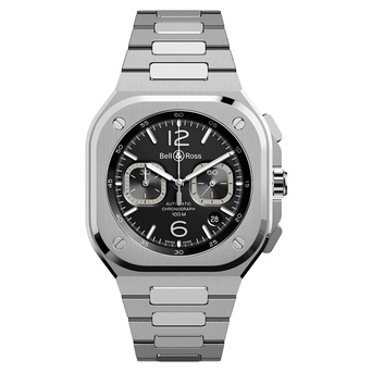 Men's watch / unisex  BELL & ROSS, BR 05 Chrono Black Steel / 42mm, SKU: BR05C-BL-ST/SST | watchphilosophy.co.uk