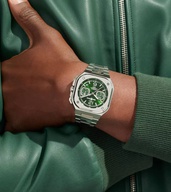 Men's watch / unisex  BELL & ROSS, BR 05 Chrono Green Steel / 42mm, SKU: BR05C-GN-ST/SST | watchphilosophy.co.uk