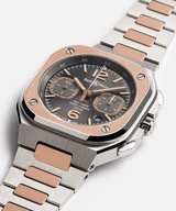 Men's watch / unisex  BELL & ROSS, BR 05 Chrono Grey Steel & Gold / 42mm, SKU: BR05C-RTH-STPG/SSG | watchphilosophy.co.uk