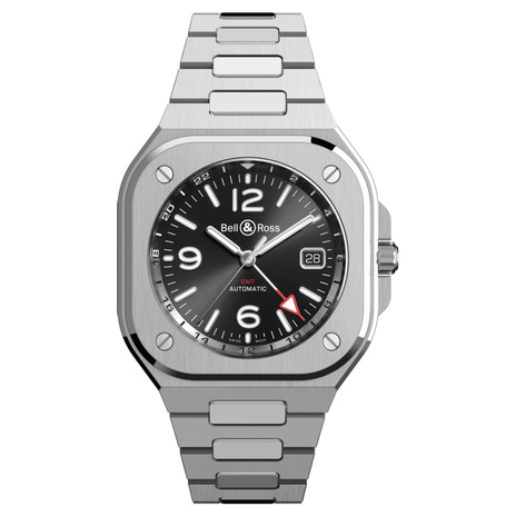 Men's watch / unisex  BELL & ROSS, BR 05 GMT / 41mm, SKU: BR05G-BL-ST/SST | watchphilosophy.co.uk