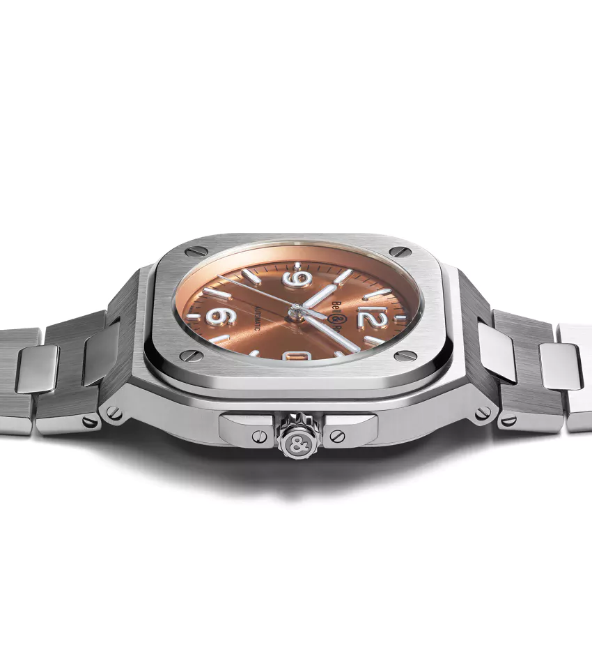 Men's watch / unisex  BELL & ROSS, BR 05 Copper Brown / 40mm, SKU: BR05A-BR-ST/SST | watchphilosophy.co.uk