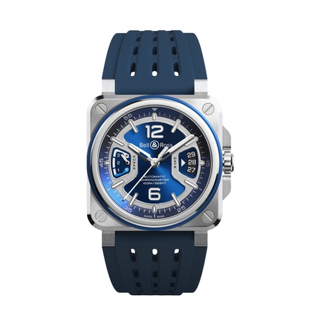 Men's watch / unisex  BELL & ROSS, BR-X3 Blue Steel / 41mm, SKU: BRX3R-BLU-ST/SRB | watchphilosophy.co.uk