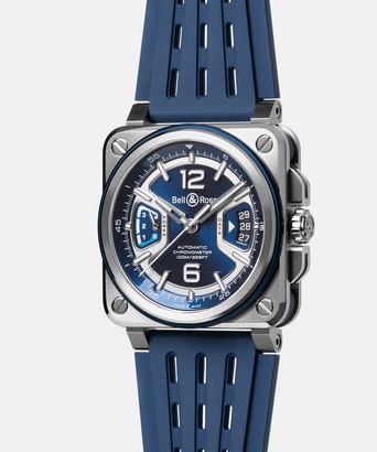 Men's watch / unisex  BELL & ROSS, BR-X3 Blue Steel / 41mm, SKU: BRX3R-BLU-ST/SRB | watchphilosophy.co.uk