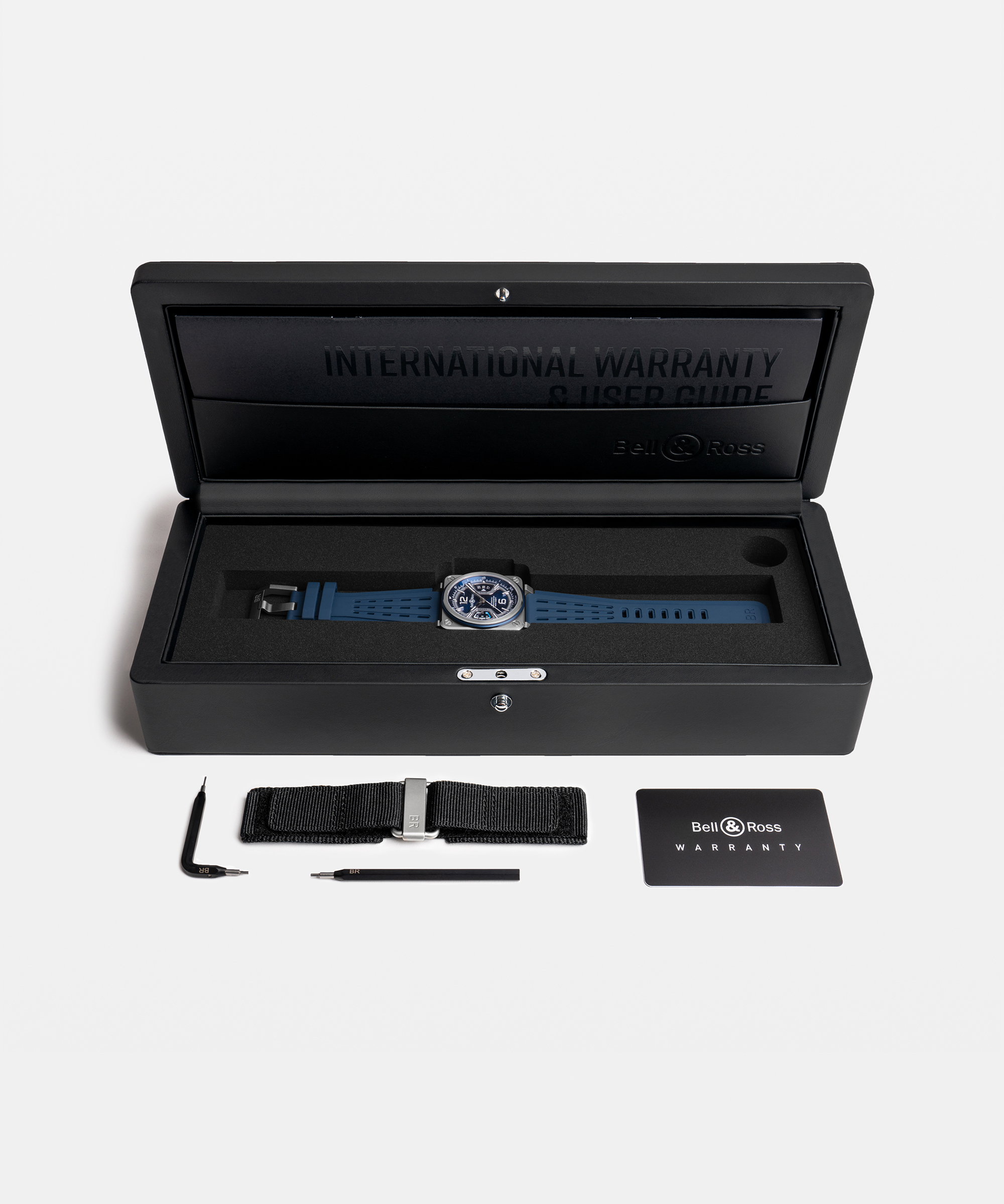 Men's watch / unisex  BELL & ROSS, BR-X3 Blue Steel / 41mm, SKU: BRX3R-BLU-ST/SRB | watchphilosophy.co.uk