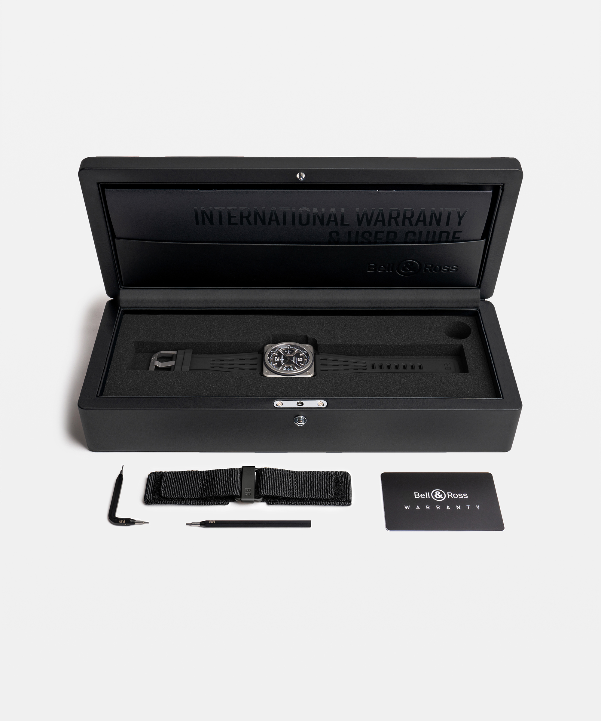 Men's watch / unisex  BELL & ROSS, BR-X3 Black Titanium / 41mm, SKU: BRX3R-BL-TI/SRB | watchphilosophy.co.uk