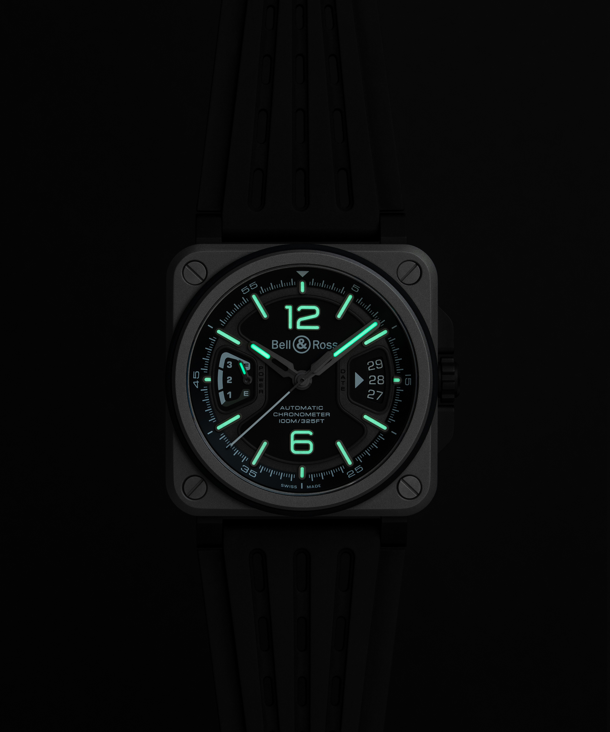 Men's watch / unisex  BELL & ROSS, BR-X3 Black Titanium / 41mm, SKU: BRX3R-BL-TI/SRB | watchphilosophy.co.uk