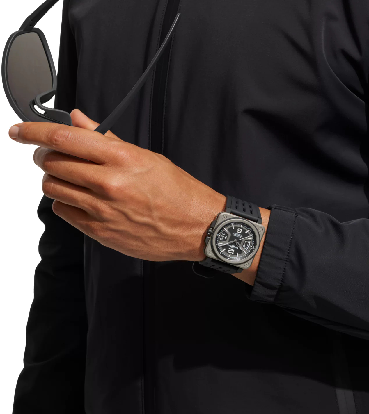Men's watch / unisex  BELL & ROSS, BR-X3 Black Titanium / 41mm, SKU: BRX3R-BL-TI/SRB | watchphilosophy.co.uk