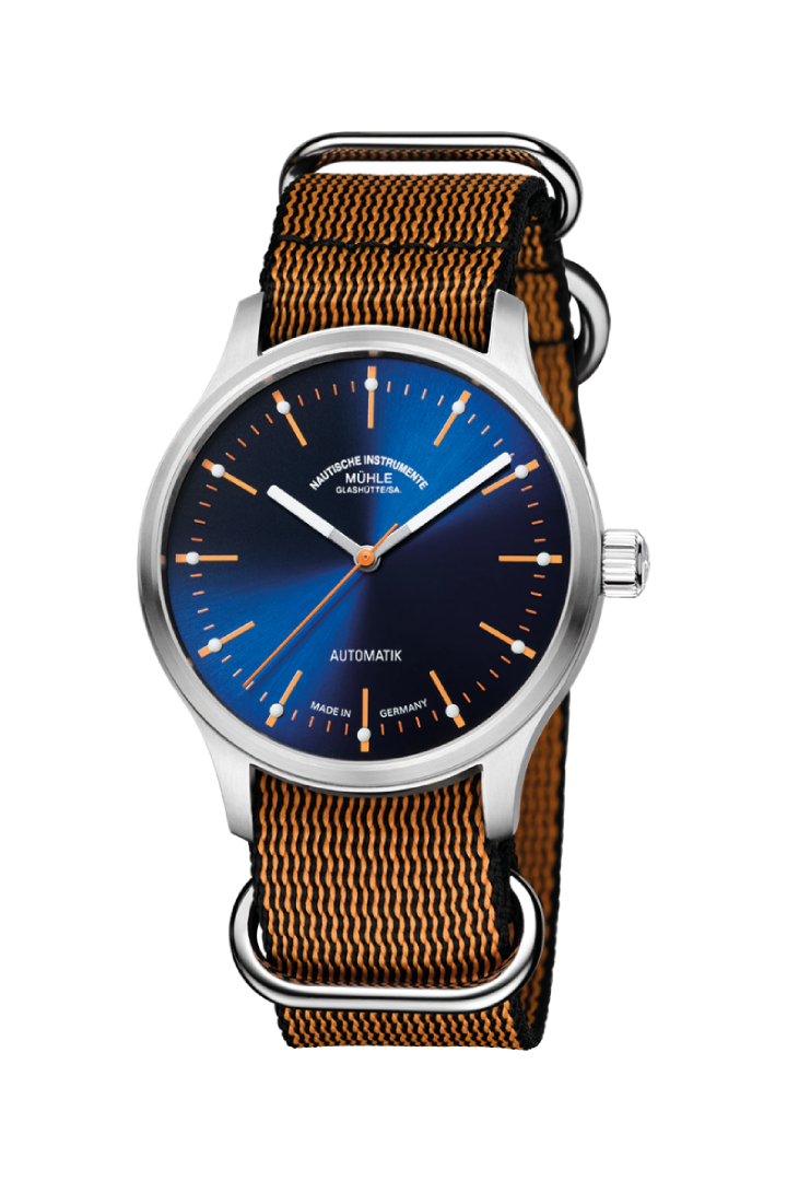 Men's watch / unisex  MÜHLE-GLASHÜTTE, Panova Blue / 40mm, SKU: M1-40-72-NB-III | watchphilosophy.co.uk