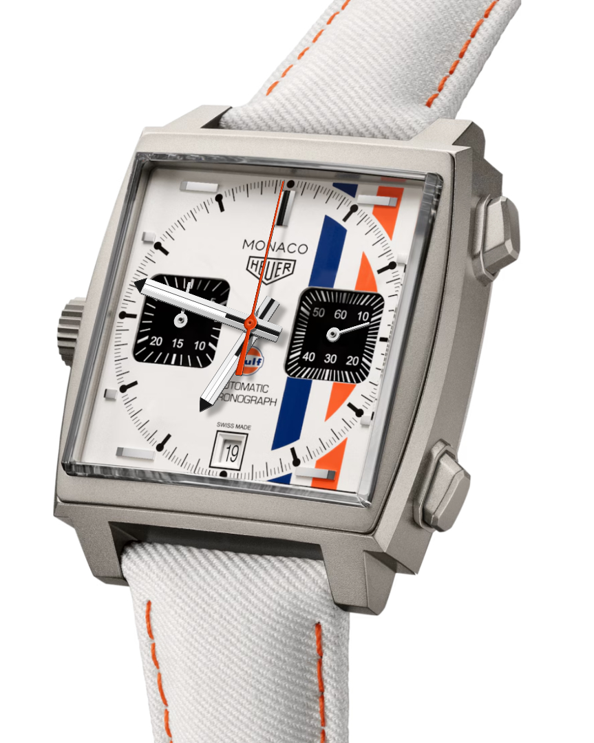 Men's watch / unisex TAG HEUER, Monaco Chronograph x Gulf Limited Edition / 39mm, SKU: CAW218G.EB0393 | watchphilosophy.co.uk