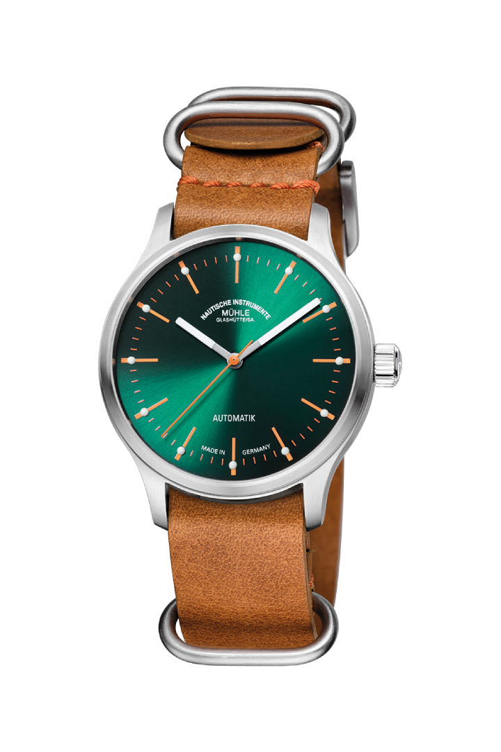 Men's watch / unisex  MÜHLE-GLASHÜTTE, Panova Green / 40mm, SKU: M1-40-76-LB-II | watchphilosophy.co.uk