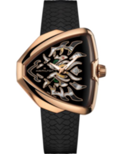 Men's watch / unisex  HAMILTON, Ventura Elvis80 Skeleton Auto / 42,5mm x 44,6mm, SKU: H24525332 | watchphilosophy.co.uk