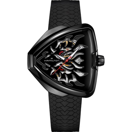 Men's watch / unisex  HAMILTON, Ventura Elvis80 Skeleton Auto / 42,5mm x 44,6mm, SKU: H24535332 | watchphilosophy.co.uk