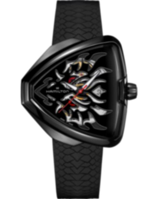 Men's watch / unisex  HAMILTON, Ventura Elvis80 Skeleton Auto / 42,5mm x 44,6mm, SKU: H24535332 | watchphilosophy.co.uk