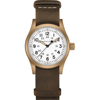 Men's watch / unisex  HAMILTON, Khaki Field Mechanical Bronze / 38mm, SKU: H69459510 | watchphilosophy.co.uk