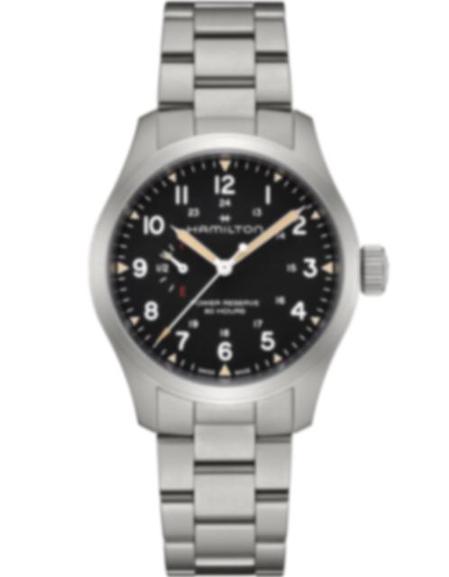 Men's watch / unisex HAMILTON, Khaki Field Mechanical Power Reserve / 40mm, SKU: H69509130 | watchphilosophy.co.uk