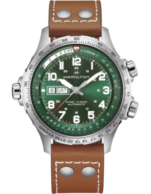 Men's watch / unisex HAMILTON, Khaki Aviation X-Wind Day Date / 45mm, SKU: H77735560 | watchphilosophy.co.uk