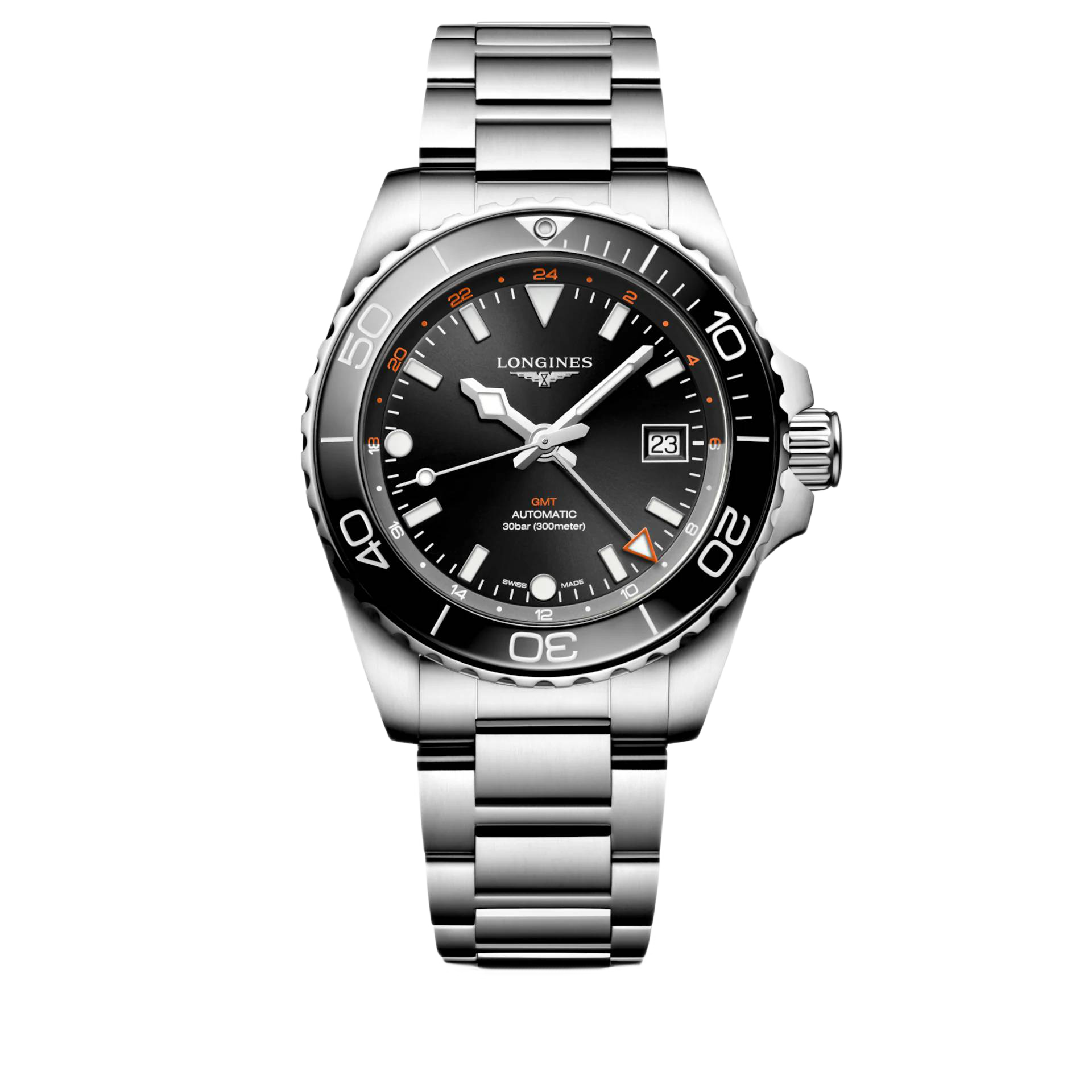 Men's watch / unisex  LONGINES, HydroConquest GMT / 41mm, SKU: L3.790.4.56.6 | watchphilosophy.co.uk