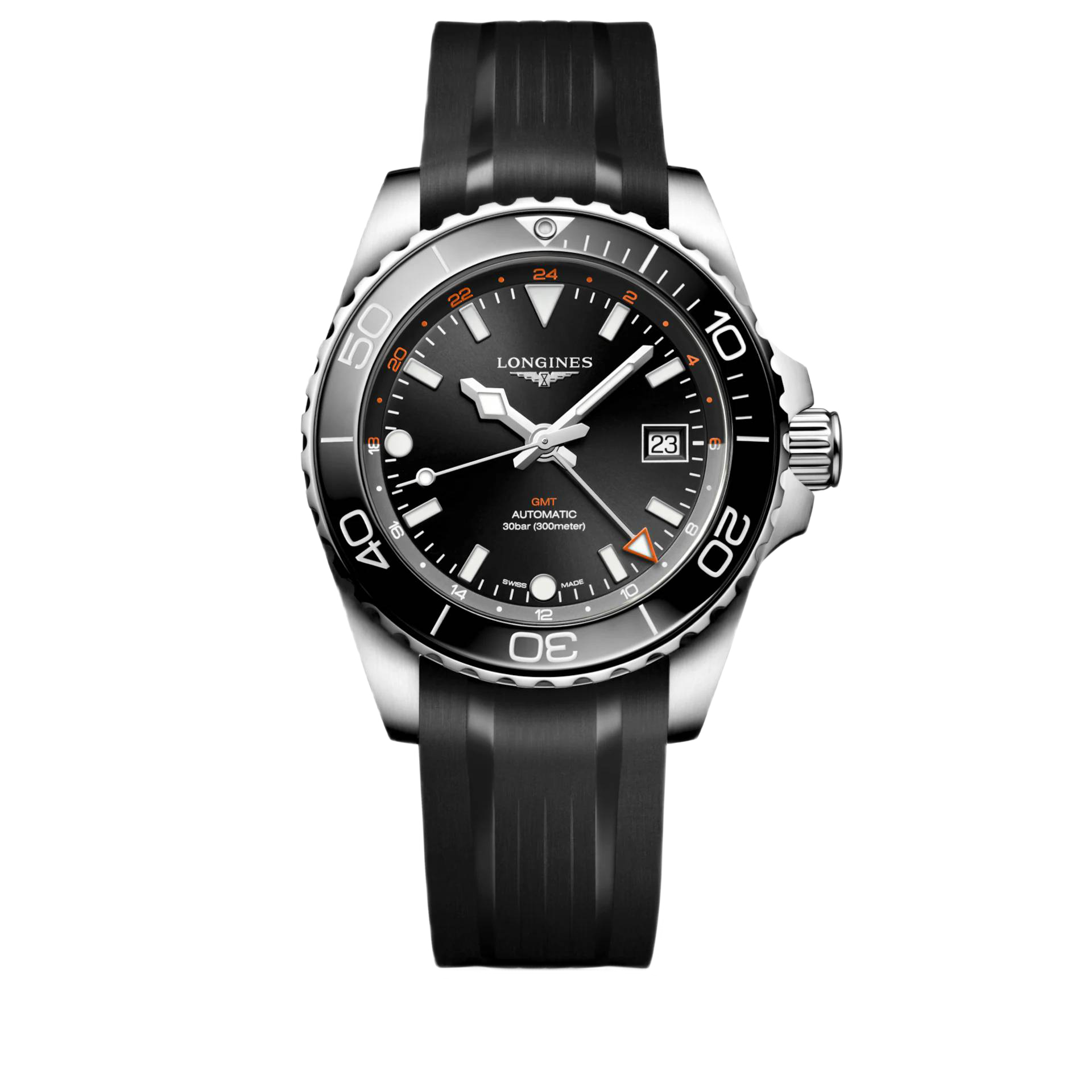 Men's watch / unisex  LONGINES, HydroConquest GMT / 41mm, SKU: L3.790.4.56.9 | watchphilosophy.co.uk